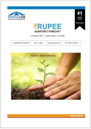 October '25 Dollar Rupee Quarterly Forecast